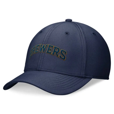 Nike Navy Milwaukee Brewers Evergreen Performance Flex Hat In Blue