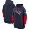 Nike Navy New England Patriots 2024 Sideline Essential Fleece Pullover Hoodie In Navy