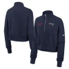 Nike Navy New England Patriots Primetime Phoenix Half-zip Sweatshirt In Blue