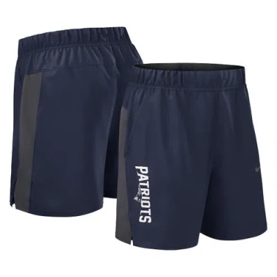 Nike Navy New England Patriots Woven Victory Performance Shorts In Blue