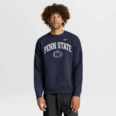 Nike Navy Penn State Nittany Lions Arch Pullover Sweatshirt In Blue