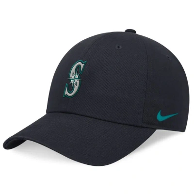 Nike Navy Seattle Mariners Evergreen Club Adjustable Hat In Blue