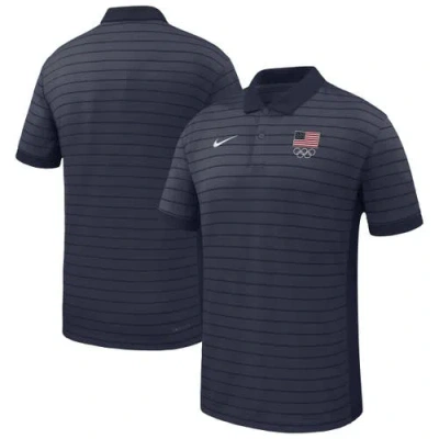 Nike Navy Team Usa Team Victory Stripe Polo In Blue