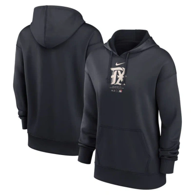 Nike Navy Texas Rangers City Connect Practice Performance Pullover Hoodie In Blue