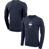 Nike Navy Uconn Huskies Basketball Shootaround Long Sleeve T-shirt