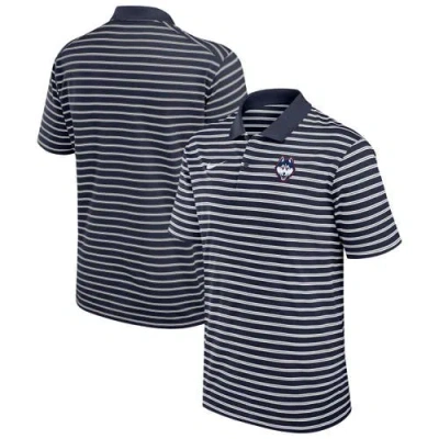 Nike Navy Uconn Huskies Victory Stripe Performance Polo In Blue