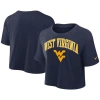 Nike Navy West Virginia Mountaineers Power Pursuit Athletic Prep Arch Performance Cropped T-shirt