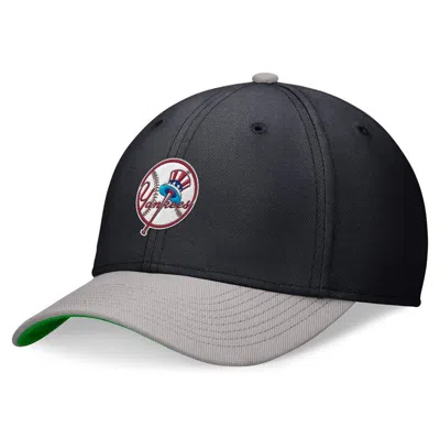 Nike Navy/gray New York Yankees Cooperstown Collection Rewind Swooshflex Performance Hat
