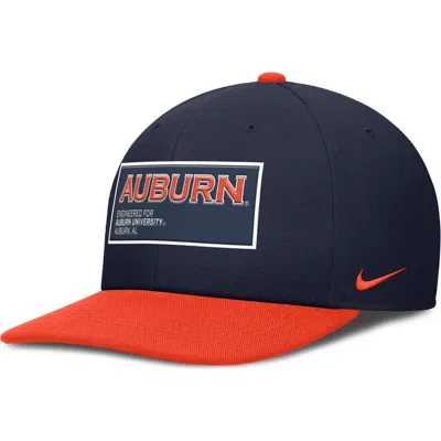 Nike Navy/orange Auburn Tigers 2025 On-field Patch Pro Dri-fit Snapback Hat In Blue