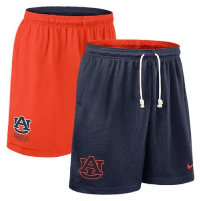 Nike Navy/orange Auburn Tigers 2025 Sideline Reversible Dri-fit Shorts In Multi