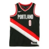 Nike Nba Basketball Jersey/vest Jersey Sw Fan Edition Blazers Lillard 0 Black In Multi