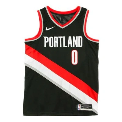 Nike Nba Basketball Jersey/vest Jersey Sw Fan Edition Blazers Lillard 0 Black In Multi