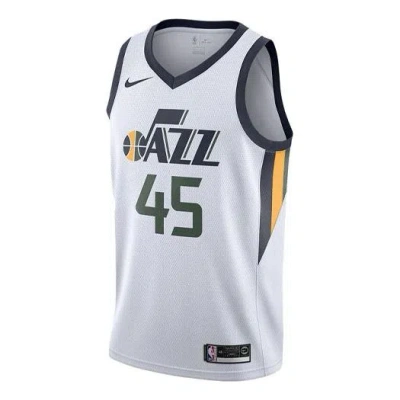 Nike Nba Basketball Jersey/vest Sw Fan Edition Utah Jazz 4 No. 5 White Green Whitegreen