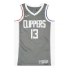 Nike Nba Basketball Sports Quick Dry Vest Sw Fan Edition 20-21 Season Los Angeles Clippers Paul Geor In Gray