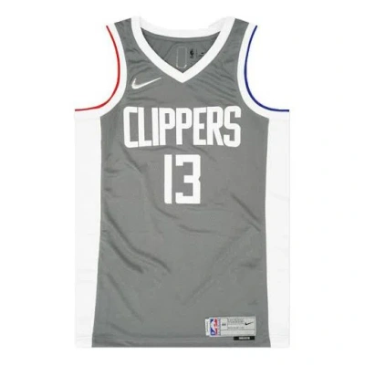 Nike Nba Basketball Sports Quick Dry Vest Sw Fan Edition 20-21 Season Los Angeles Clippers Paul Geor In Gray