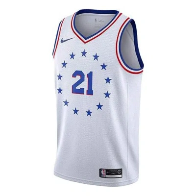 Nike Nba Basketball Sports Vest Philadelphia 76ers 21 White