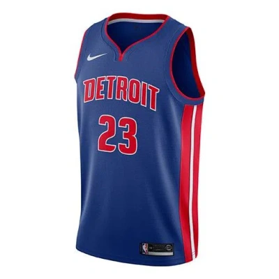 Nike Nba Basketball Vest Sw Fan Edition Detroit Pistons 23 Away Sw Fan Edition Away Blue Swblue