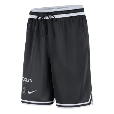 Nike Nba Brooklyn Nets Courtside Dri-fit Basketball Sports Shorts Black