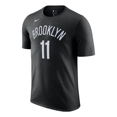 Nike Nba Brooklyn Nets Kyrie Irving Basketball Sports Printing Round Neck Short Sleeve Black