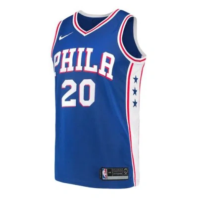 Nike Nba Casual Sports Basketball Vest Sw Fan Edition Philadelphia 76ers 2 0 Blue