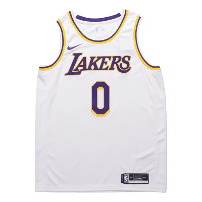 Nike Nba Casual Sports Retro Basketball Jersey/vest Sw Fan Edition 2020 Season Los Angeles Lakers Ku In White