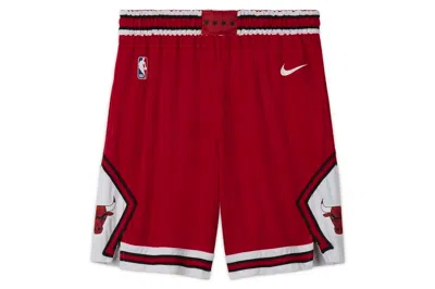 Pre-owned Nike Nba Chicago Bulls Swingman Icon Edition Dri-fit Shorts Red