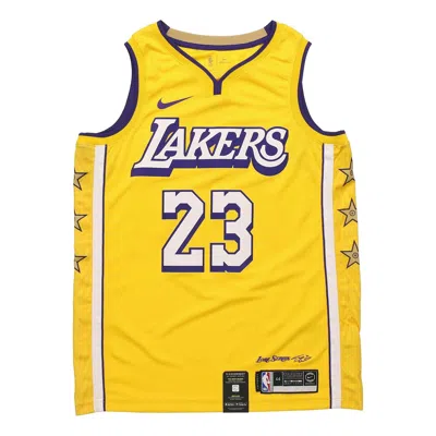 Nike Nba City Limited Basketball Vest Sw Fan Edition 19-20 Season Lakers Lebron James 23 Yellow