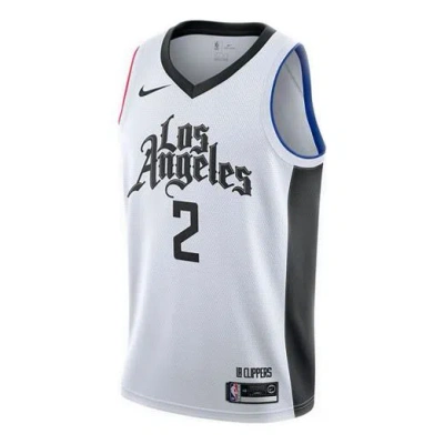 Nike Nba City Sw Fan Edition Los Angeles Clippers Leonard 2 Basketball Jersey/vest White In Blue
