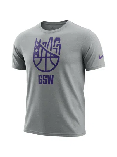 Nike Nba Golden State Warriors Dri-fit Essential T-shirt In Gray