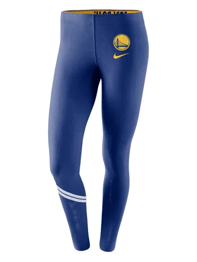Nike Nba Golden State Warriors Essential Stripe Leggings In Blue