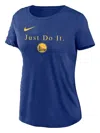 Nike Nba Golden State Warriors "just Do It" Dri-fit T-shirt In Blue