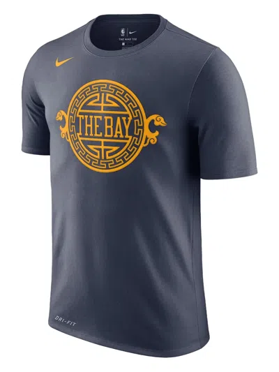 Nike Nba Golden State Warriors T-shirt In Gray