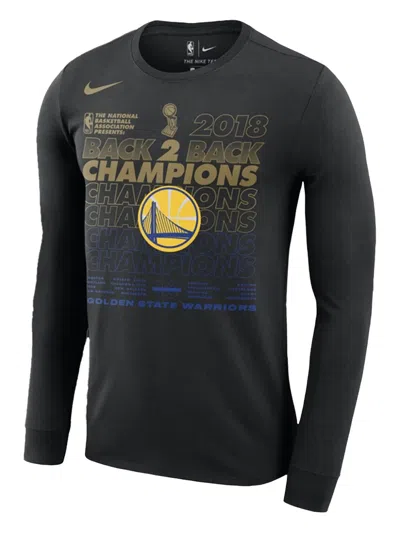 Nike Nba Gsw 2018 "finals Champions Locker Room" T-shirt In Black