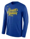Nike Nba Gsw "blue-playoffs Strength In Numbers" T-shirt In Blue