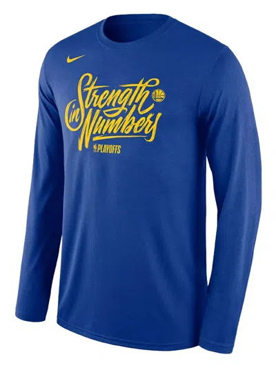 Nike Nba Gsw "blue-playoffs Strength In Numbers" T-shirt