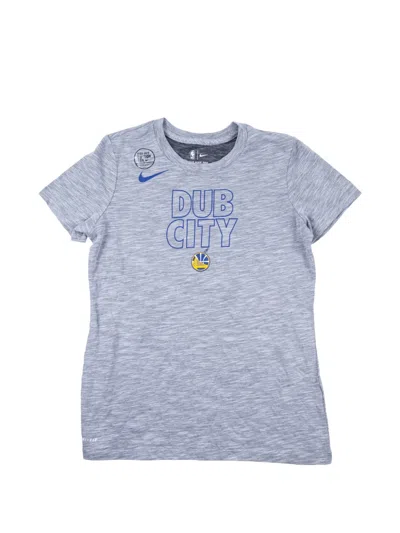 Nike Nba Gsw Dub City Dri-fit Essential T-shirt In Gray