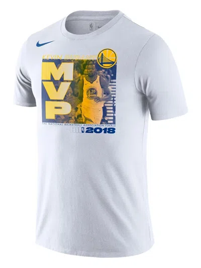 Nike Nba Gsw Kevin Durant 2018 Mvp Finals T-shirt In White