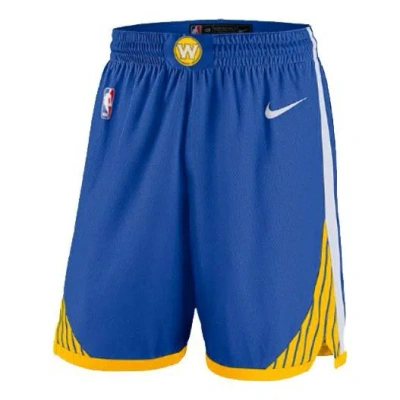 Nike Nba Icon Edition Swingman Sports Basketball Shorts Sw Fan Edition Golden State Warriors Blue