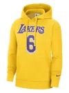 Nike Nba La Lakers Lebron James #6 Hoodie In Yellow