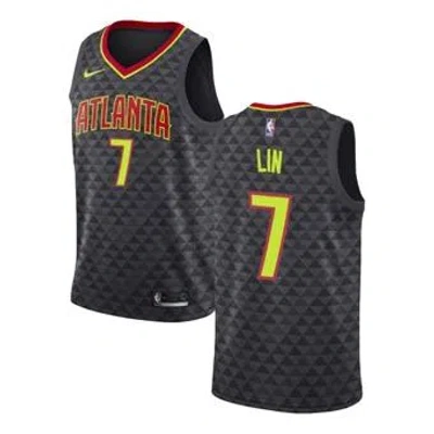 Nike Nba Large Atlanta Hawks ( Sw ) Jeremy Lin No. 7 Jersey Black