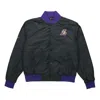 Nike Nba Los Angeles Lakers Basketball Sports Logo Jacket Purple In Black