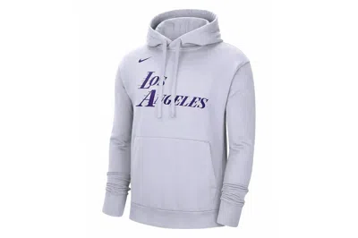 Pre-owned Nike Nba Los Angeles Lakers Lebron James City Edition Loose Fit Hoodie White