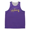 Nike Nba Los Angeles Lakers Reversible Basketball Jersey/vest Gray Purple In Blue