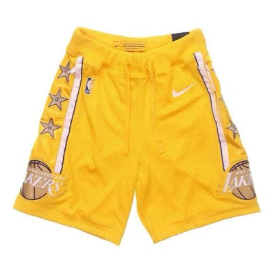 Nike Nba Los Angeles Lakers Sw Fan Edition Basketball Shorts Yellow