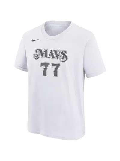Nike Kids' Nba Mavericks Dončić 2024 City Edition T-shirt In White