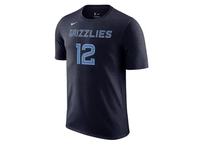 Pre-owned Nike Nba Memphis Grizzlies Ja Morant N&n Icon T-shirt In Blue/white