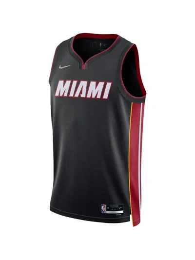 Nike Nba Miami Heat Icon Swingman Vest In Black