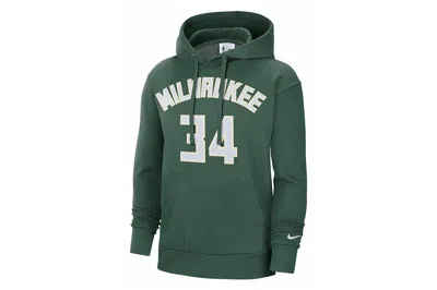Pre-owned Nike Nba Milwaukee Bucks Giannis Antetokounmpo Essential Fleece Hoodie Green