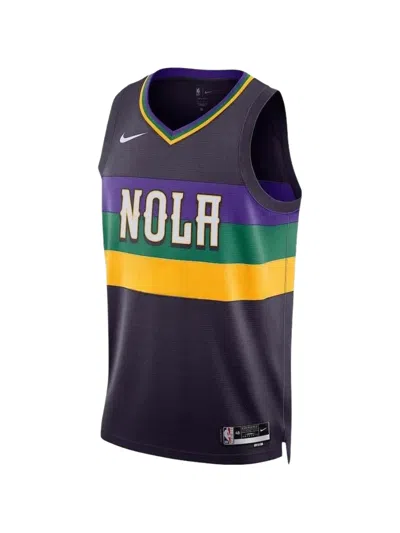 Nike Nba New Orleans Pelicans City Swingman Jersey In Black