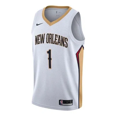Nike Nba New Orleans Pelicans Limited 1 Sw Fan Edition Basketball Jersey White